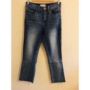 Madewell Cropped Flare medium wash jean